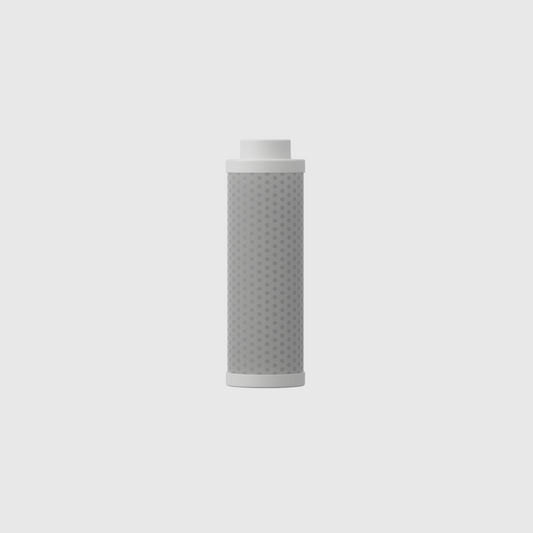 Metly active carbon fibre filter replacement for 500ml water bottles, designed to remove impurities, metals, and chemicals like lead and chlorine, ensuring pure water for two months